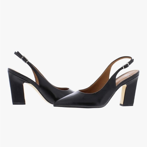 EUC Franco Sarto Sophie Black Slingbacks SZ 9 100% Leather - Picture 15 of 16